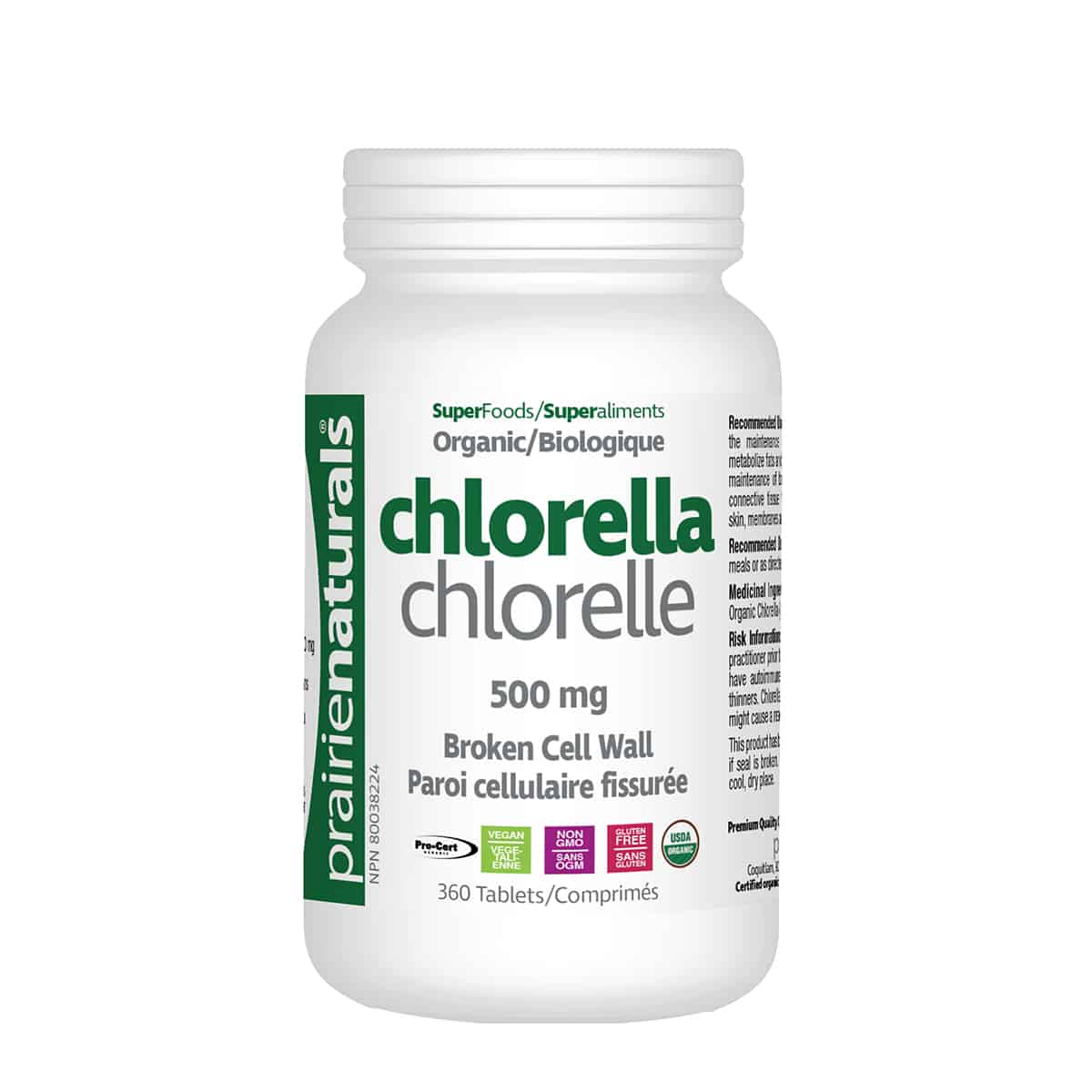 Prairie Naturals Chlorella 360 tablets
