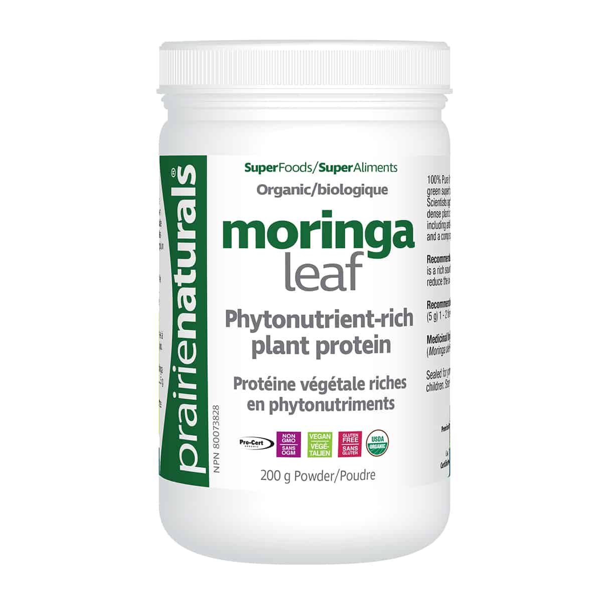 Prairie Naturals Moringa 200g powder