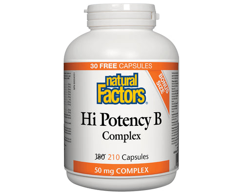 Natural Factors Hi Potency B Complex 210 Capsules