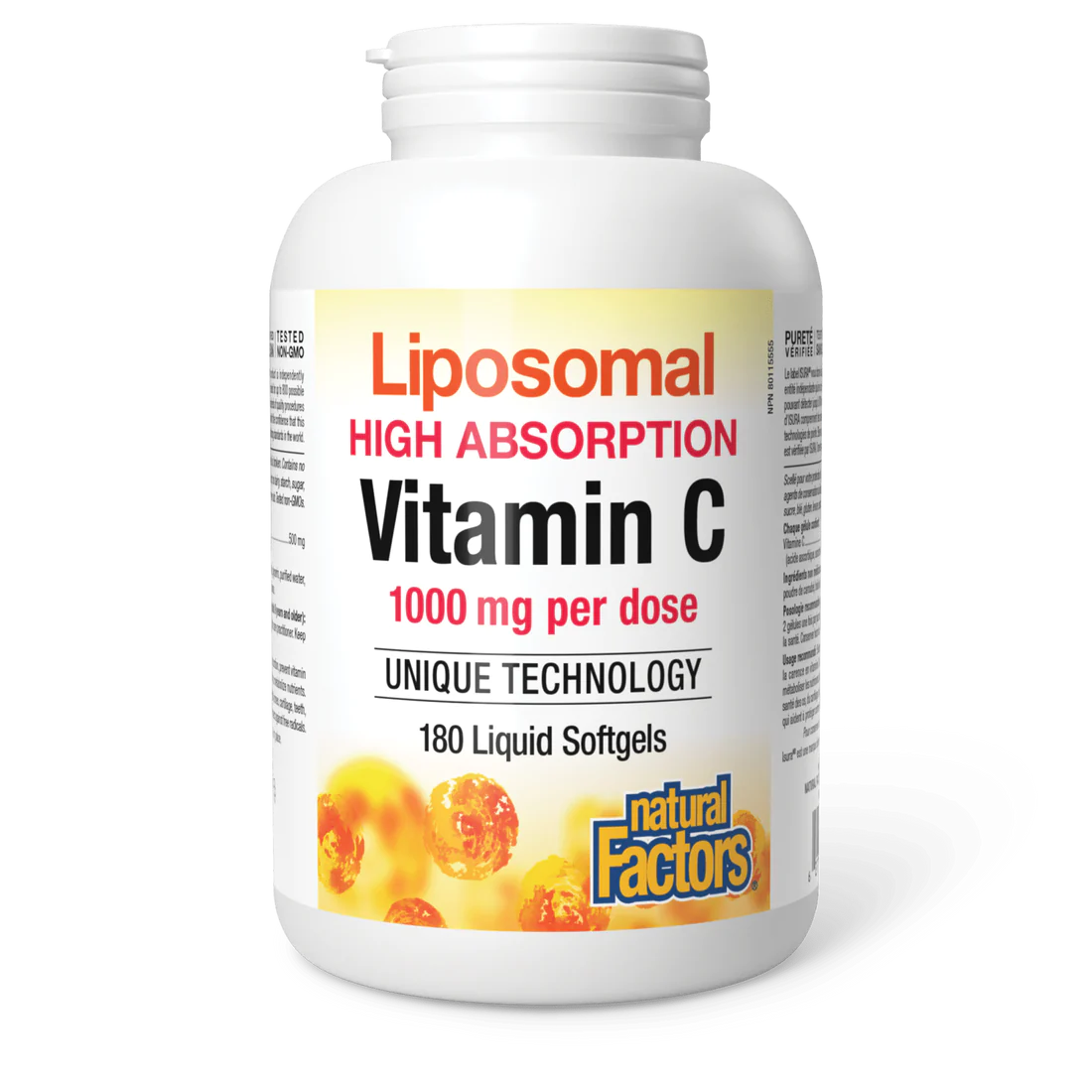 Natural Factors Liposomal Vitmain C 500mg 180 Softgels