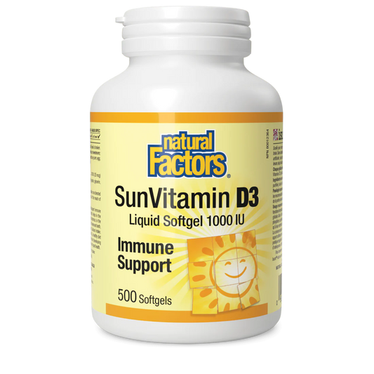 Natural Factors Vitamin D3 1000iu 500 Softgels