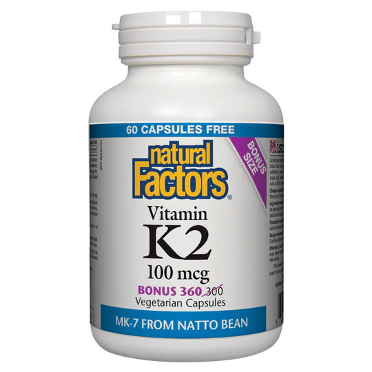 Natural Factors Vitamin K2 100mcg 360 Capsules