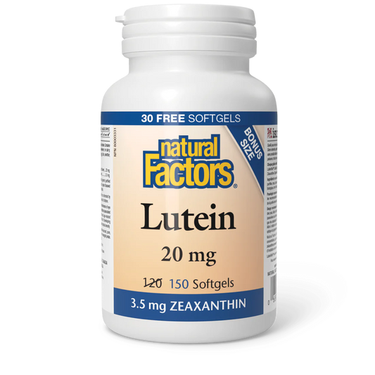 Natural Factors Lutein 20mg with Zeaxanthin 150 Softgels