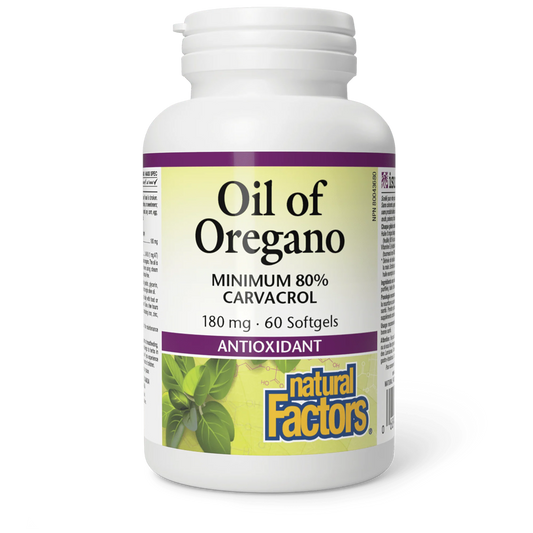 Natural Factors Oil of Oregano 60 Softgels