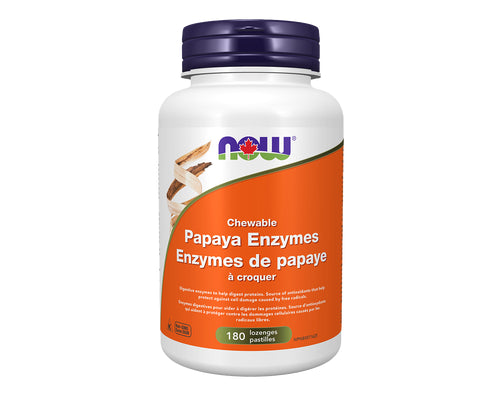 NOW Chewable Papaya Enzymes 180 Lozenges