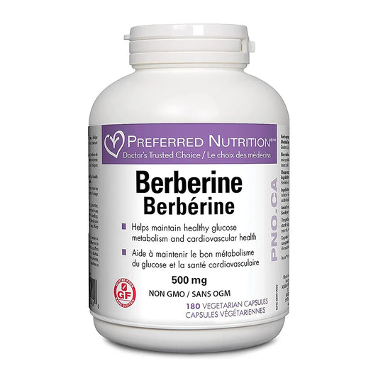 Preferred Nutrition Berberine 500mg 180 Capsules