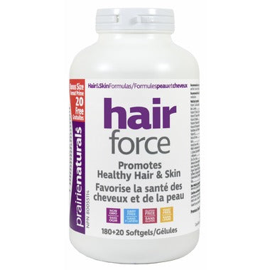 Prairie Naturals Hair-Force 200 softgels bonus size