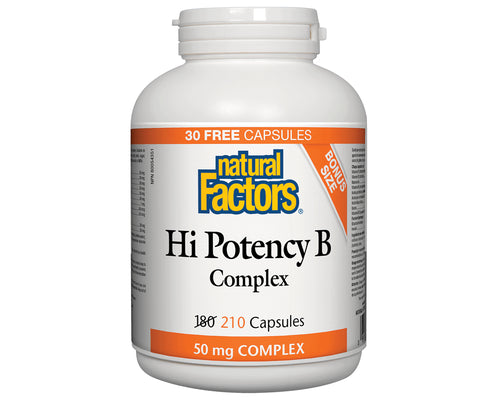 Natural Factors Hi Potency B Complex 210 Capsules