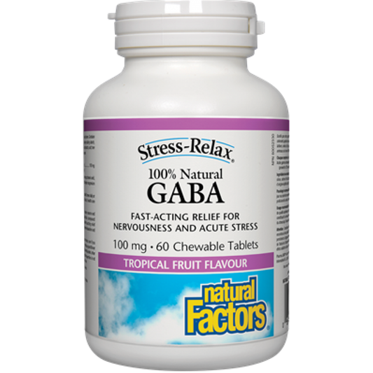 Natural Factors GABA 60 chewable tablets
