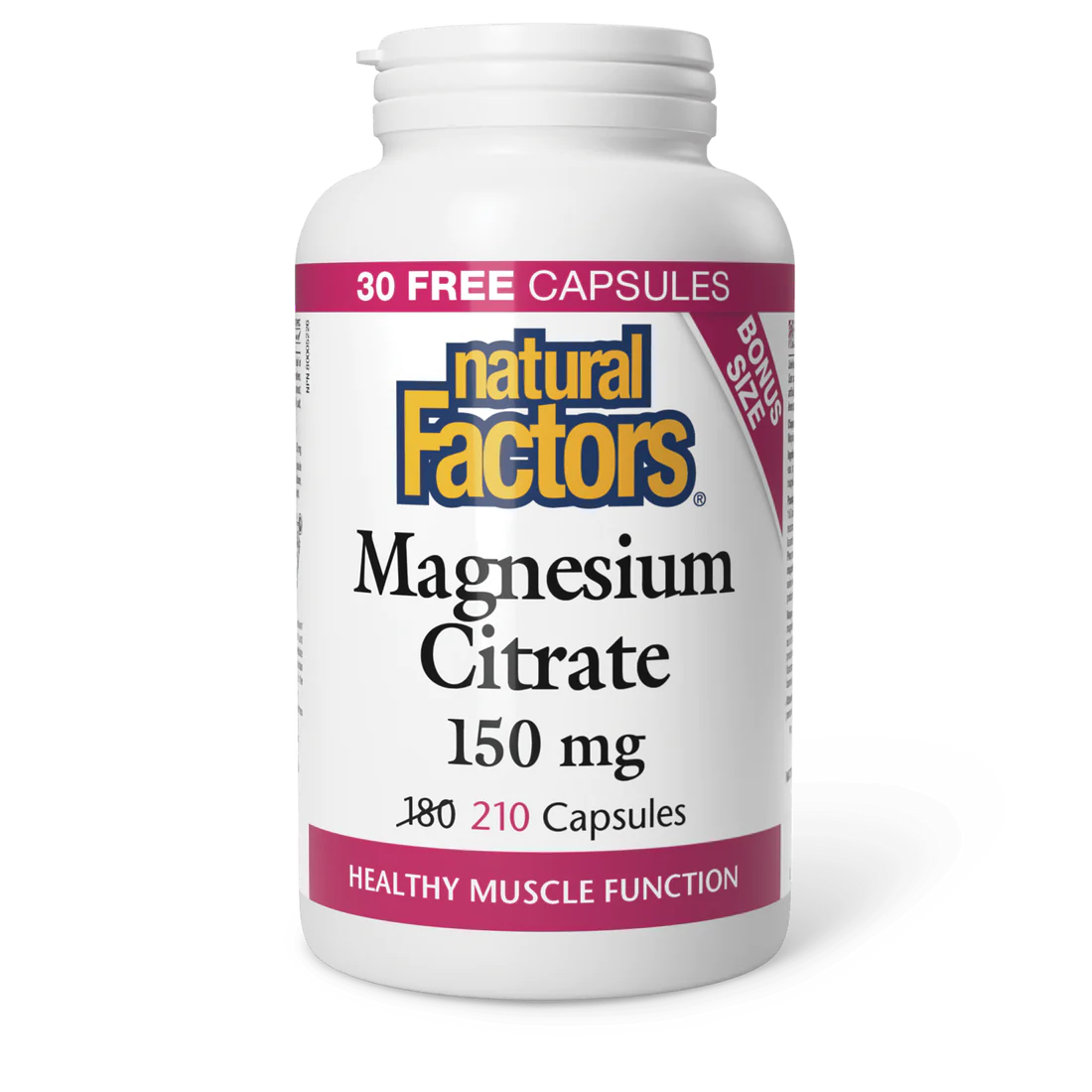 Natural Factors Magnesium Citrate 150mg 210 Capsules