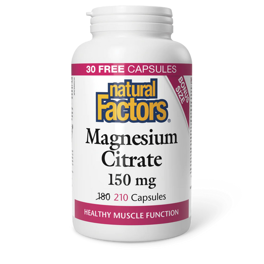 Natural Factors Magnesium Citrate 150mg 210 Capsules
