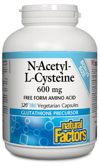 Natural Factors N-Acetyl-L-Cysteine (NAC) 600mg 180 capsules