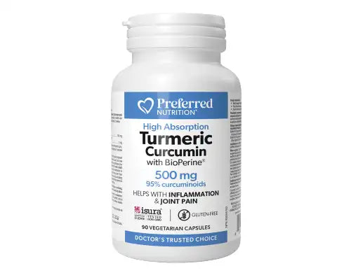 Preferred Nutrition Turmeric with BioPerine 90 Capsules